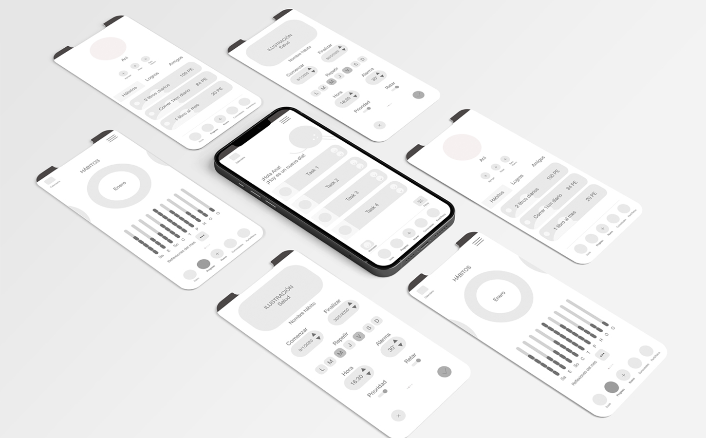 OIMI UI UX App design_by petunia Wireframes